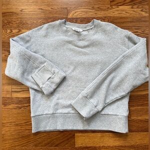 Athleta Retroplush Revive Crewneck Sweatshirt Heather Gray